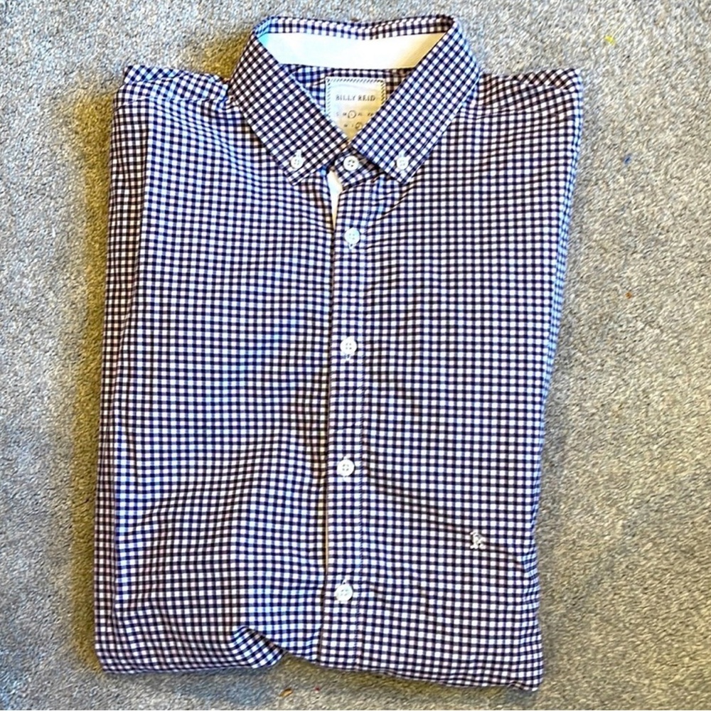 Billy Reid Classic Picnic Plaid Button Down New Large